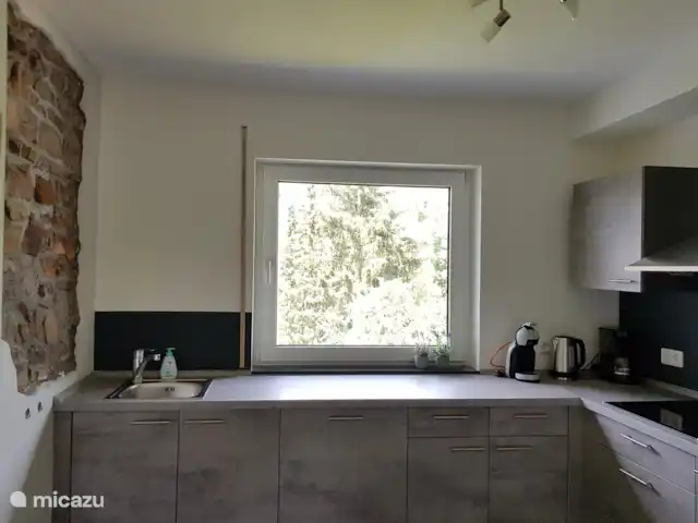 Dolce Vita Gerolstein - Dani | Allemagne, Eifel, Gerolstein - appartement Cuisine neuve avec lave-vaisselle, réfrigérateur, congélateur, cafetière, bouilloire, Dolce Gusto. Casseroles, couteaux, etc. tous présents.