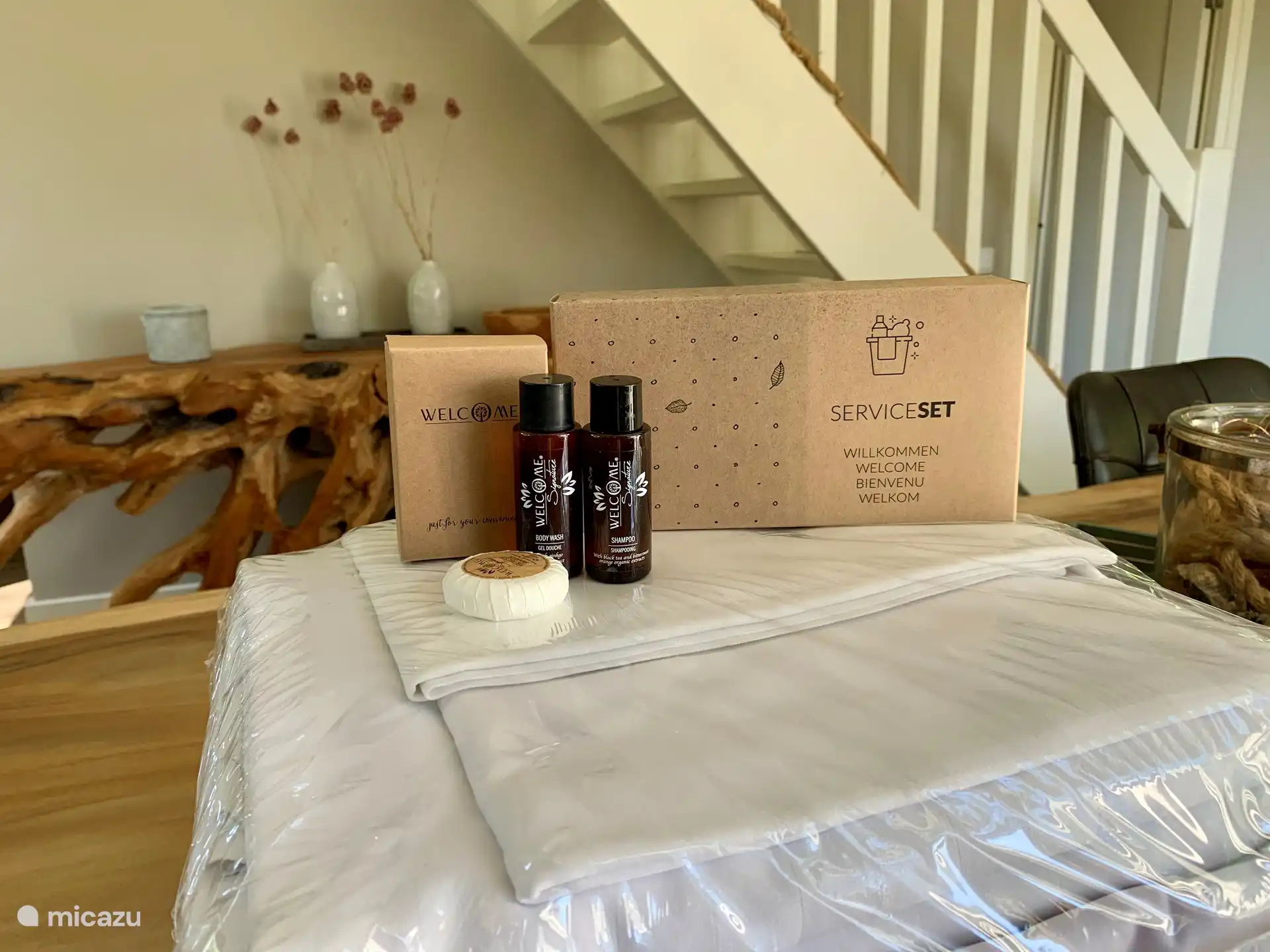 Bei Ihrer Ankunft stehen die Bettwäsche und ein Willkommenspaket für Sie bereit