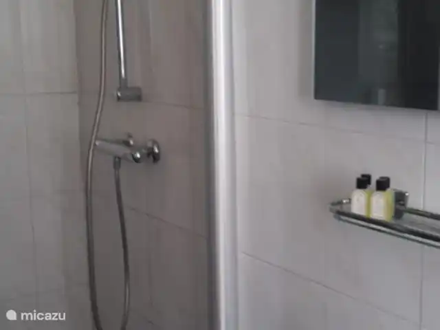 vakantiehuis huren in Nederland, Limburg, Klimmen – Hof Caerdebeeck - De Bron Badkamer met douche en wastafel