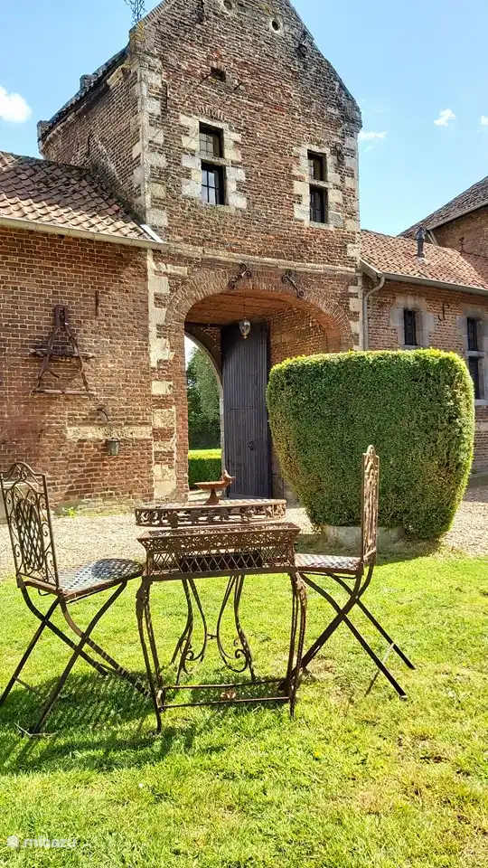 Uitzicht op het cour