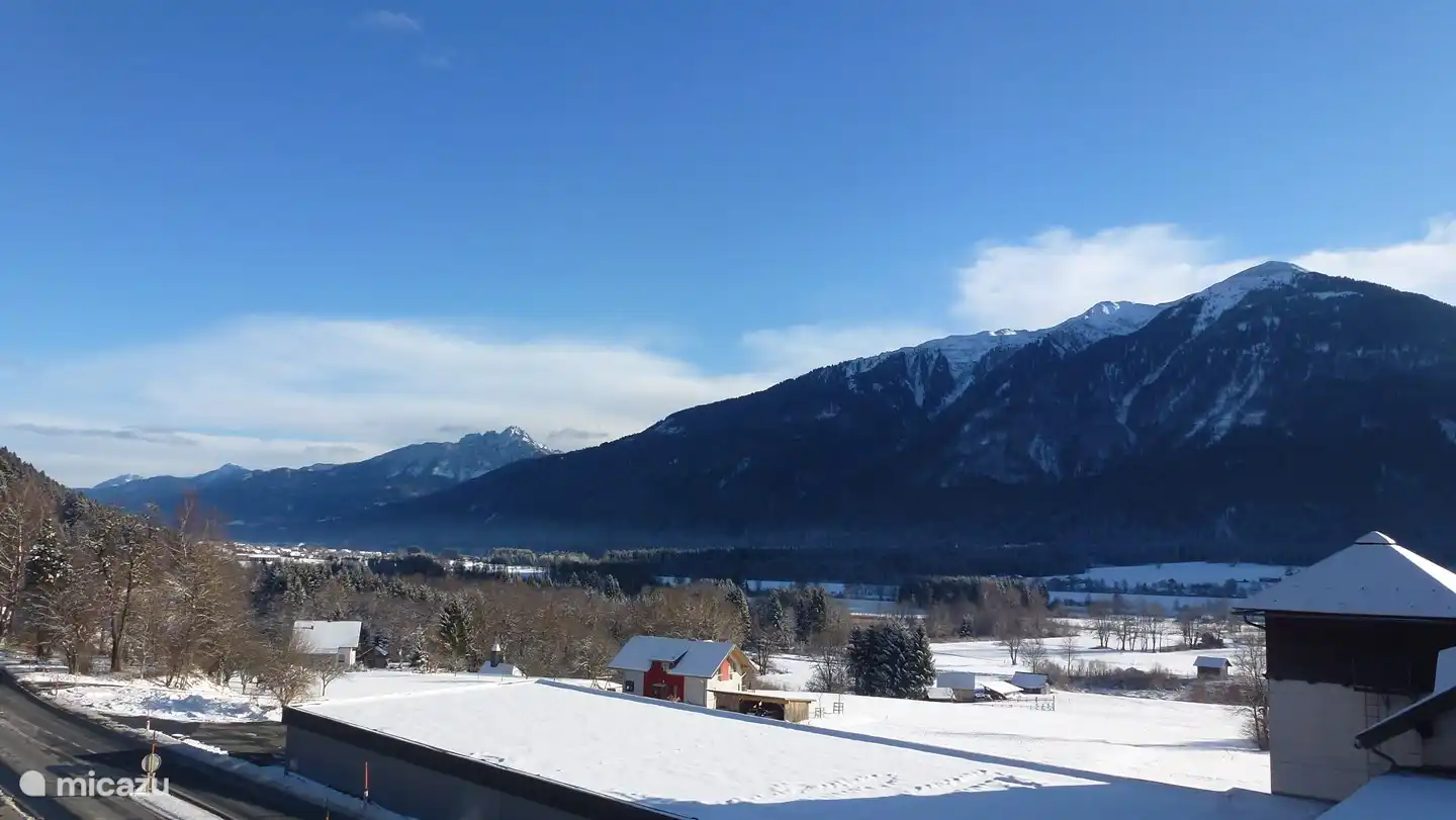 Vue du balcon en hiver