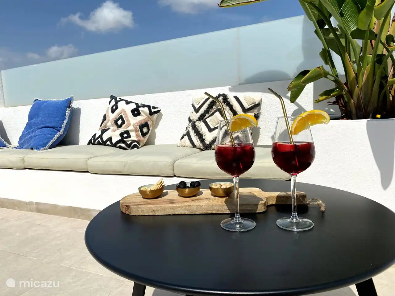 Loungebank op het dakterras