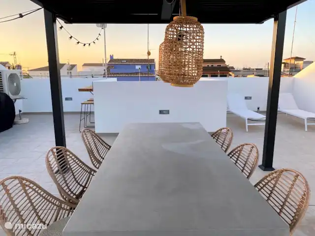 Villa Mirabilis | Espagne, Costa Blanca, Pilar de la Horadada - villa la table à manger sur le toit-terrasse