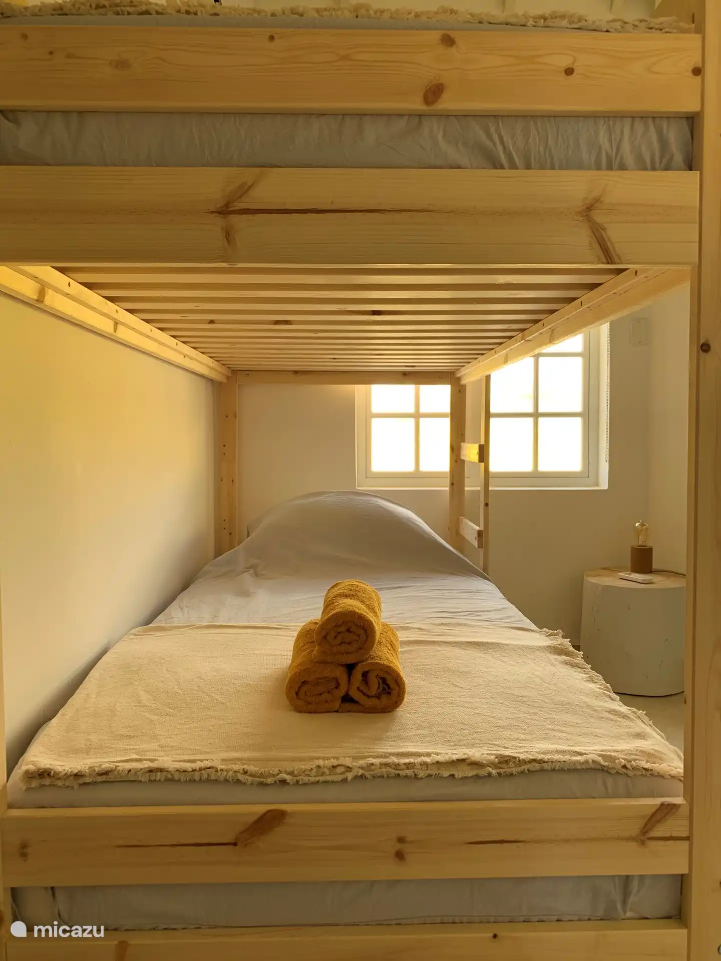 Das zweite Schlafzimmer mit Etagenbett.