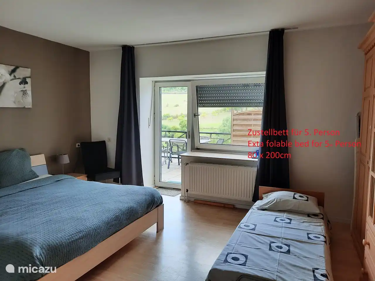 Zustellbett para 5. Persona
Apuesta extra para la 5ª persona
80x200cm