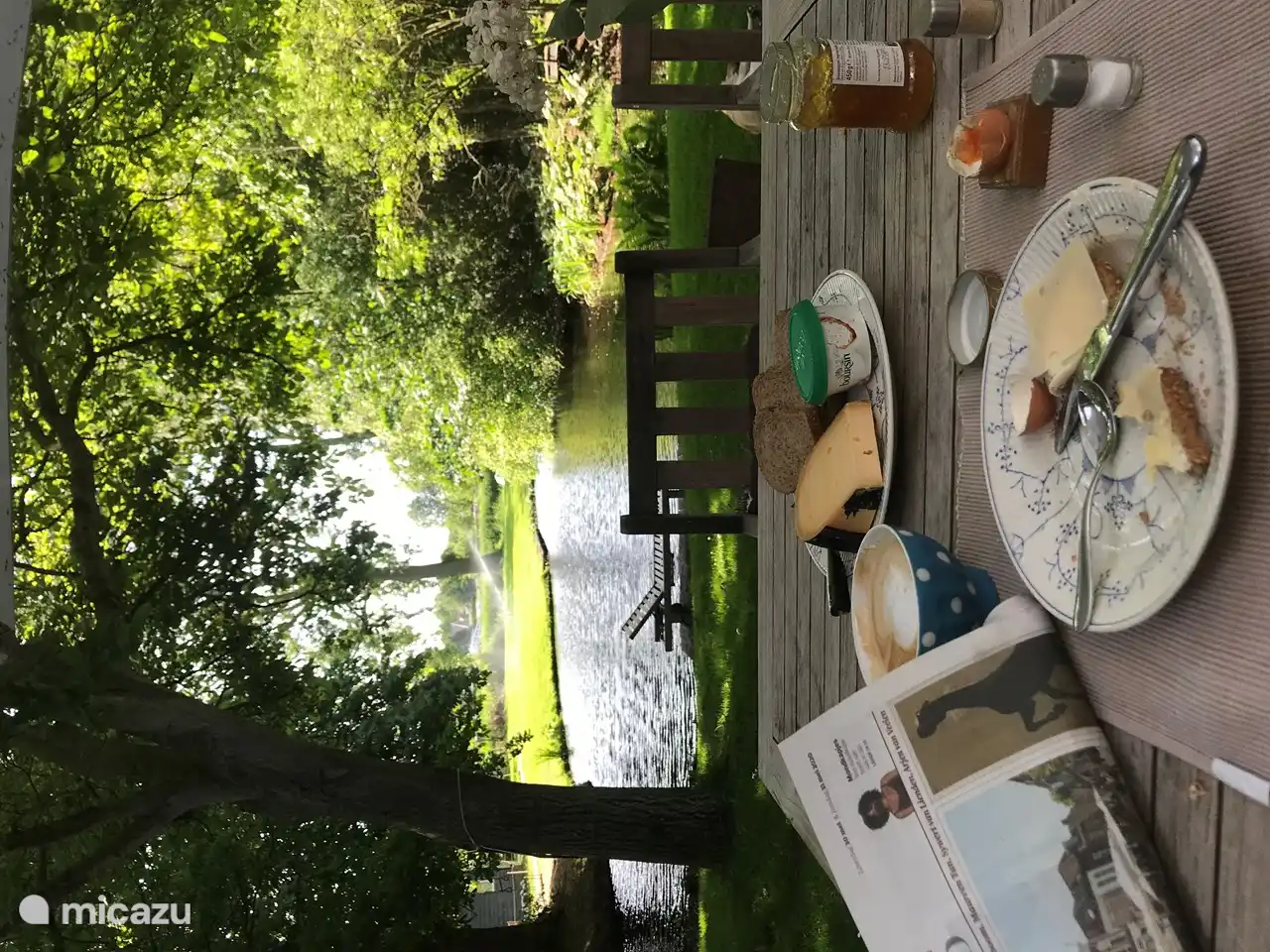 view of the garden from the main house