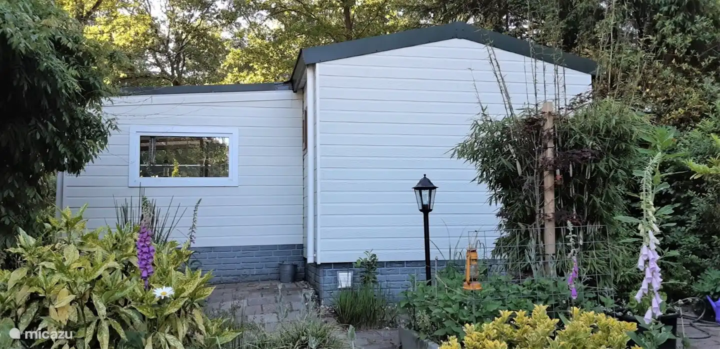 Blick auf das Chalet vom Garten aus.