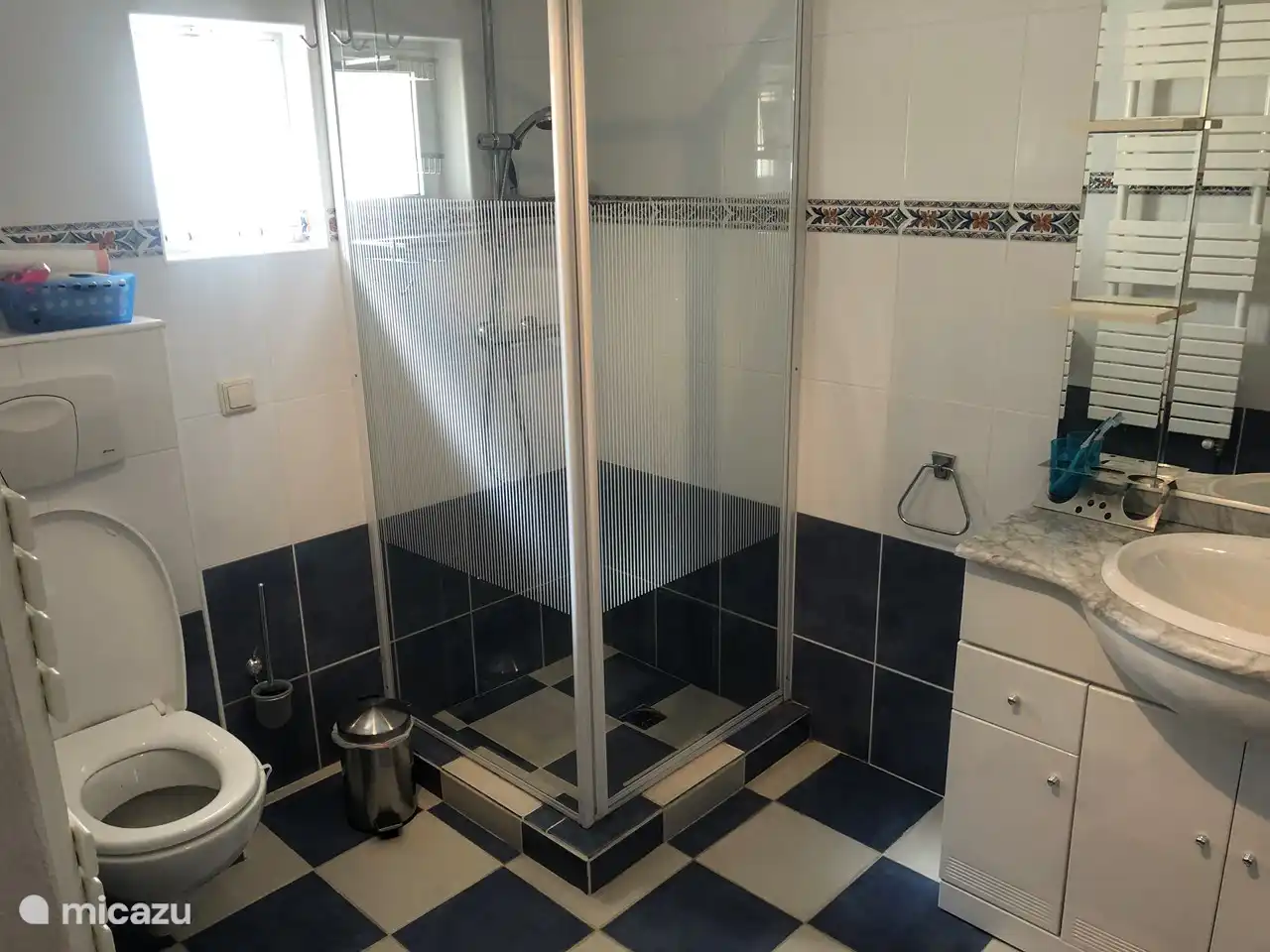 Salle de bain bleue de la chambre 1