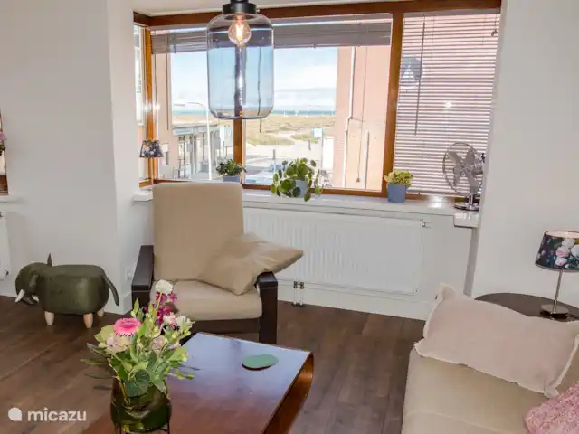 La maison de plage d'Emma | Pays-Bas, Hollande méridionale, Katwijk - appartement Le salon avec vue sur la mer