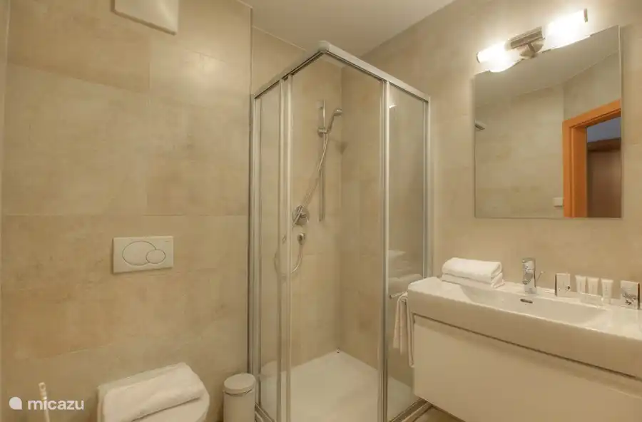 Er zijn 2 luxe badkamers: eentje met een douche en de andere met een bad. Iedere badkamer heeft een eigen toilet.