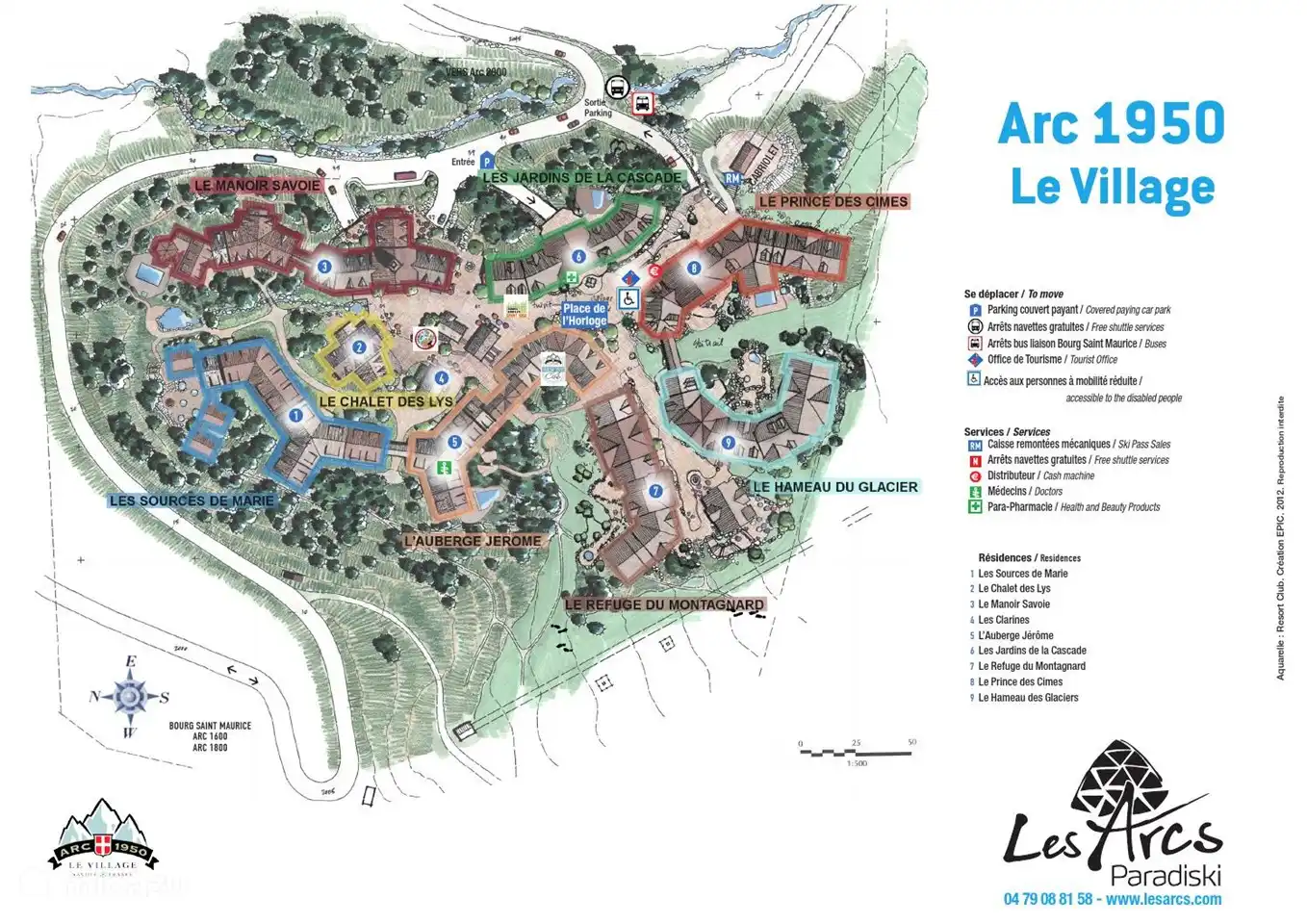 Plattegrond Arc 1950