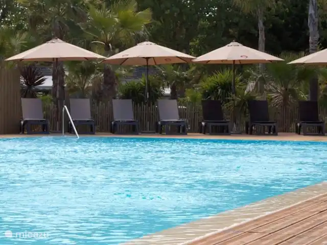 Ramatuelle Strandchalet aan zee huren in Frankrijk, Côte d´Azur, Ramatuelle - stacaravan Verwarmd zwembad op Toison D'or waar veel activiteiten worden georganiseerd voor alle leeftijden. (aquajoggen, spelletjes voor de jeugd, disco uurtje voor de tieners, 'Zenn'uur alleen voor 16+, etc.)