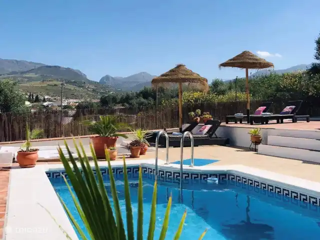 Villa Amigos del Sol -Super vues | Espagne, Andalousie, Alcaucin - villa Grande terrasse ensoleillée avec superbe vue sur la montagne