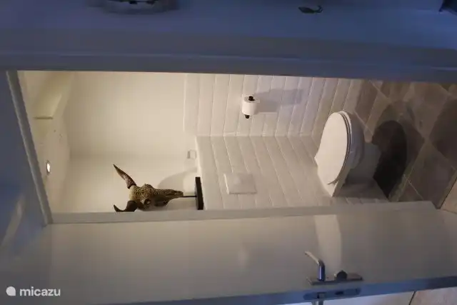 Eine separate Toilette.