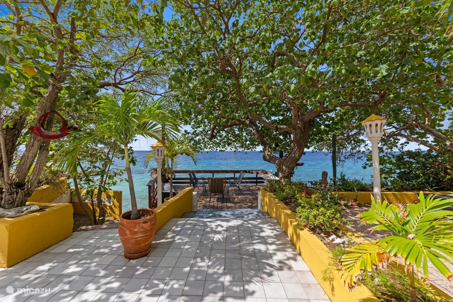 Aufgrund der vielen Bäume bietet der Garten viele schattige Bereiche. 