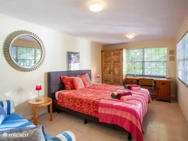 Villa Bord de mer | Curaçao, Curaçao-Centre, Sint Michiel - villa Chambre double climatisée côté mer de la villa.