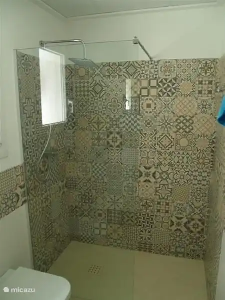 baño con ducha abajo