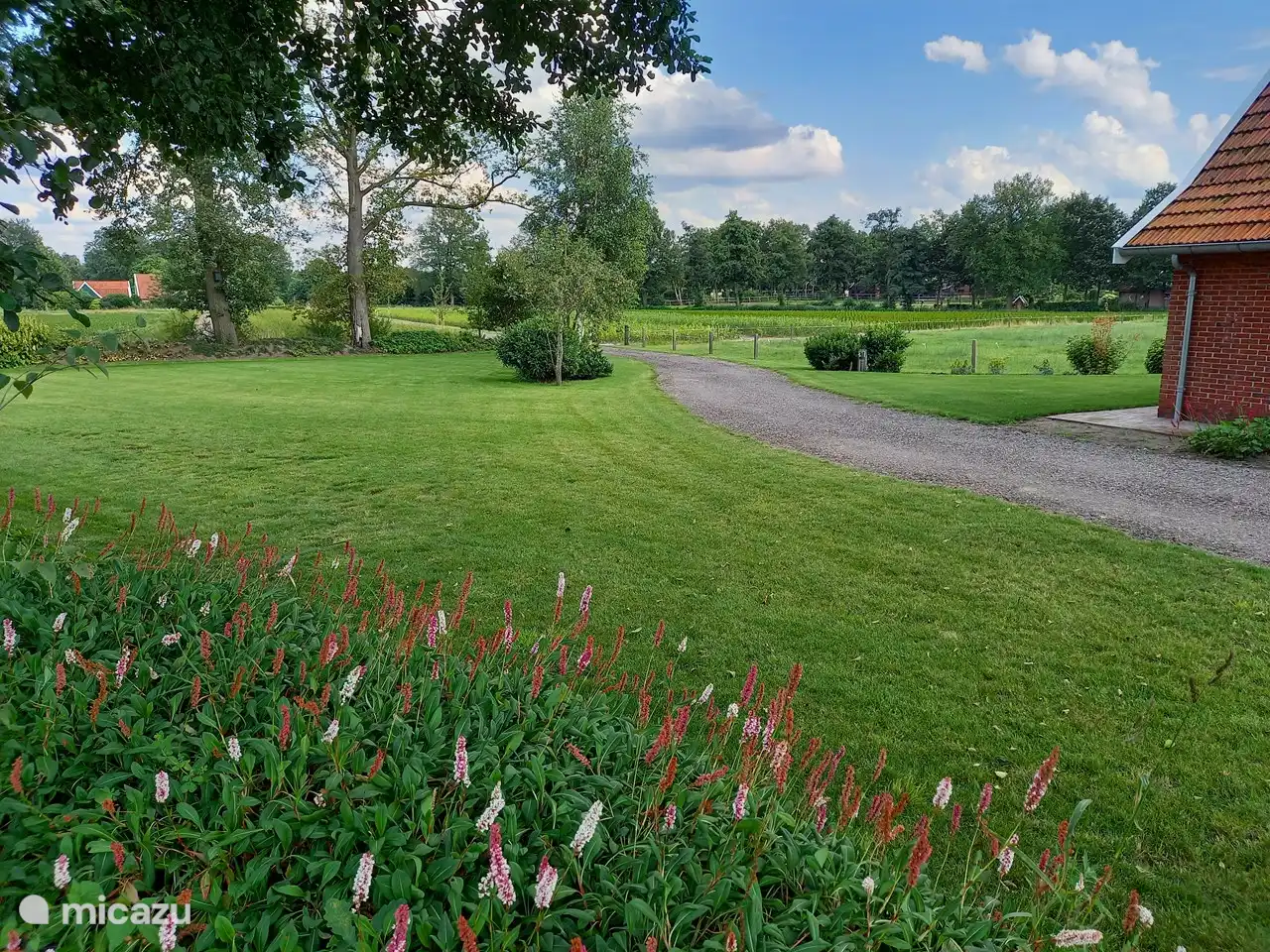 También mucho espacio en la parte delantera. Por ejemplo, para un partido de fútbol, de bádminton o de petanca.