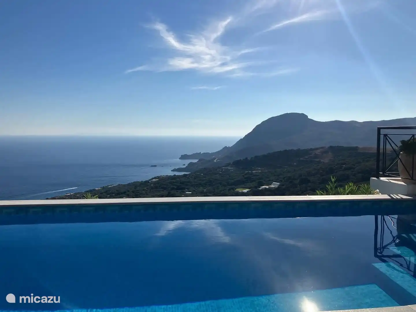 Blick von der Liege auf die Wiese.