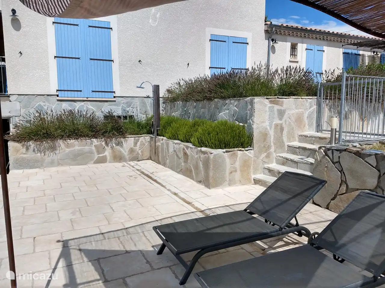 outdoor shower at pool terrace
