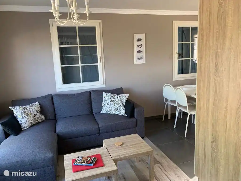 kitchen and sitting area in one