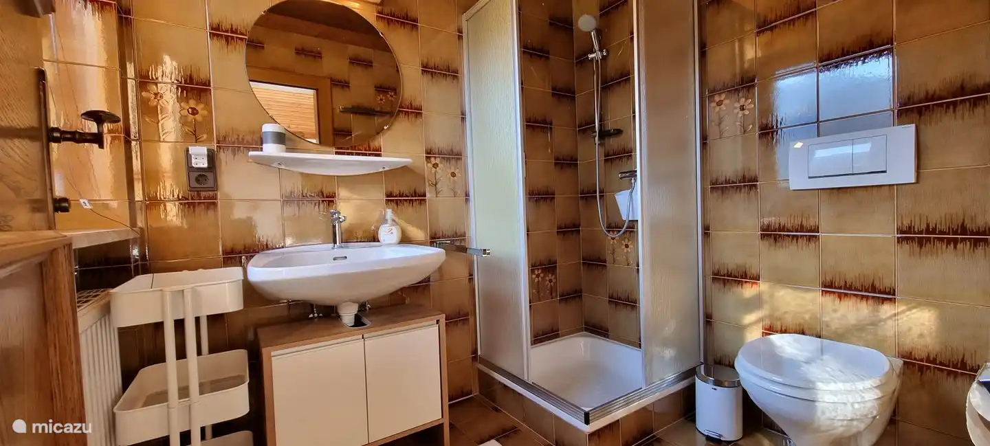 Bathroom on the first floor in the 4-person room