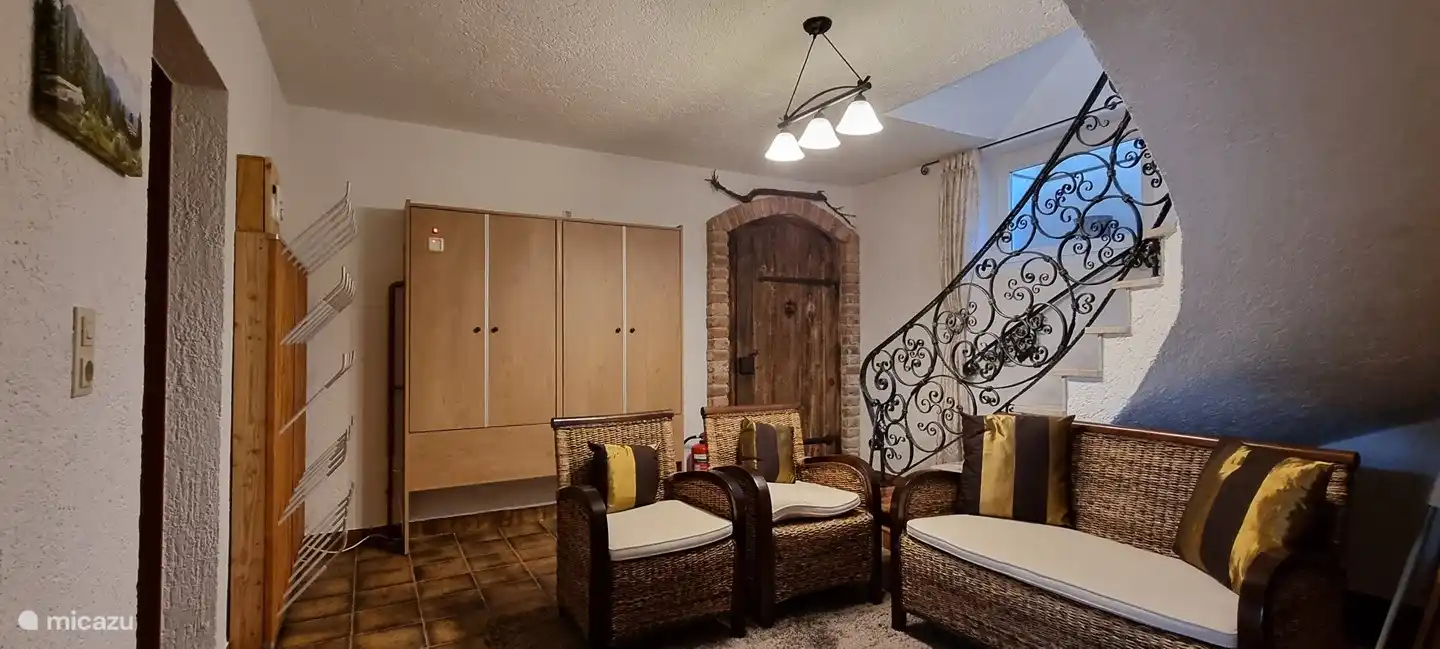 Hallway basement with ski boot dryer and drying cabinet for wet gloves/hats