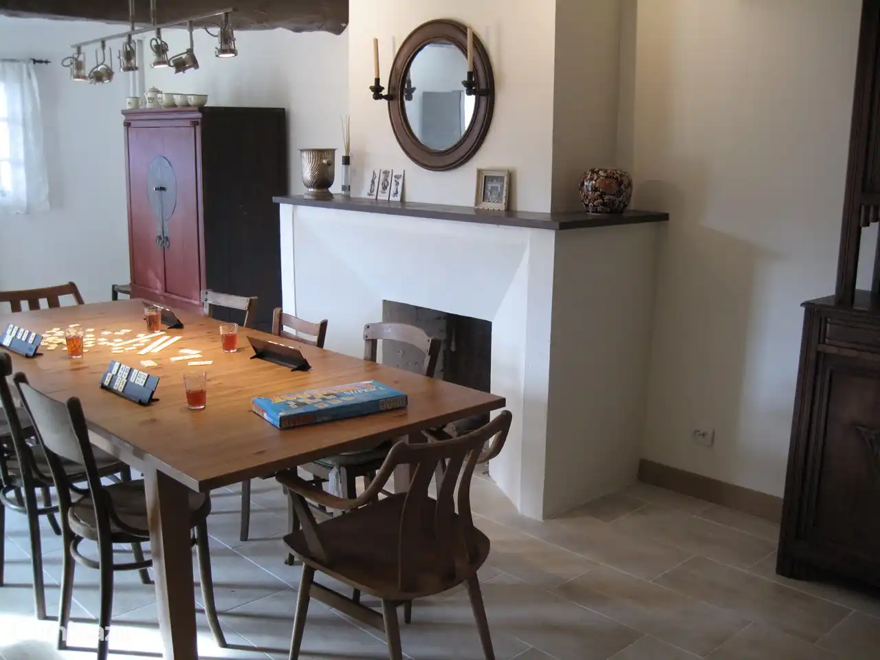 Play a game at the spacious table