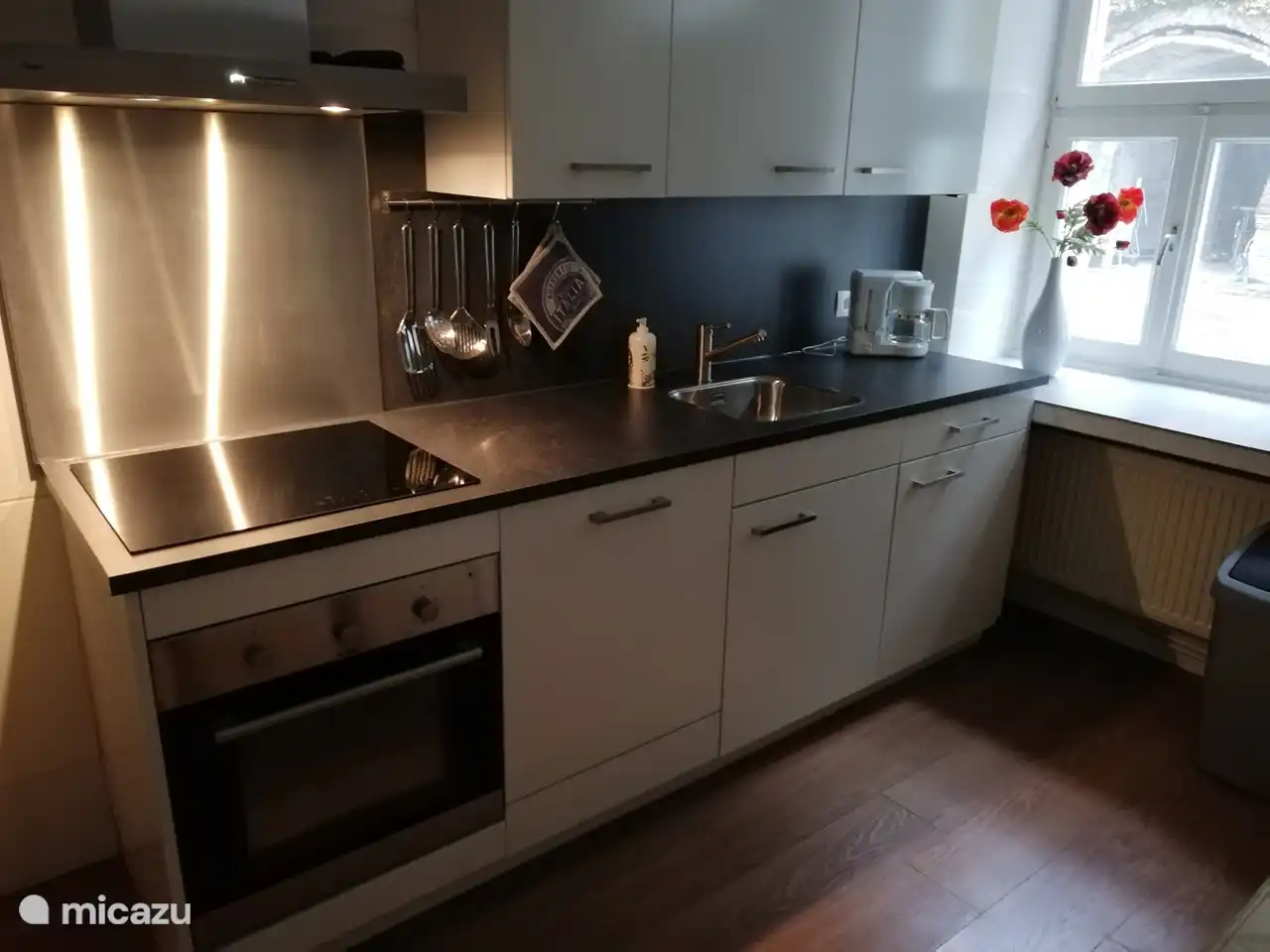 Die neue Küche ist komplett ausgestattet.