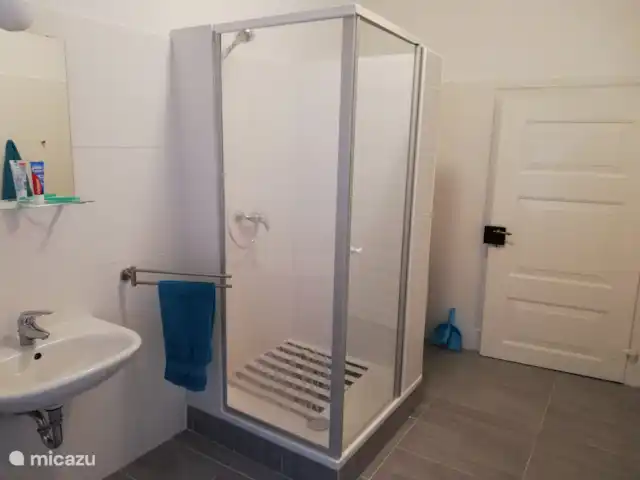 Location de Vacances Allemagne, Sauerland, Siedlinghausen - Winterberg, appartement - Jagdschloss Siedlinghausen BG La cabine de douche.