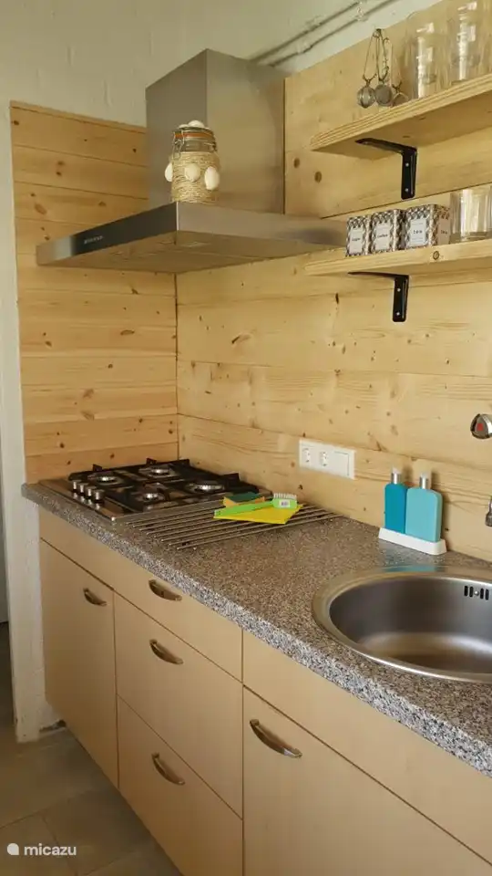 Die Küche ist ansprechend und praktisch eingerichtet.