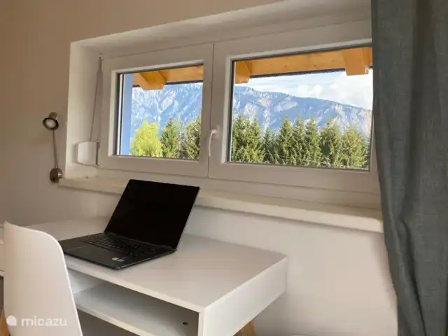 Vacances 3 pays-Hottub, BBQ, Sauna | Autriche, Carinthie, Arnoldstein - bungalow Chambre 2, vue depuis le lieu de travail