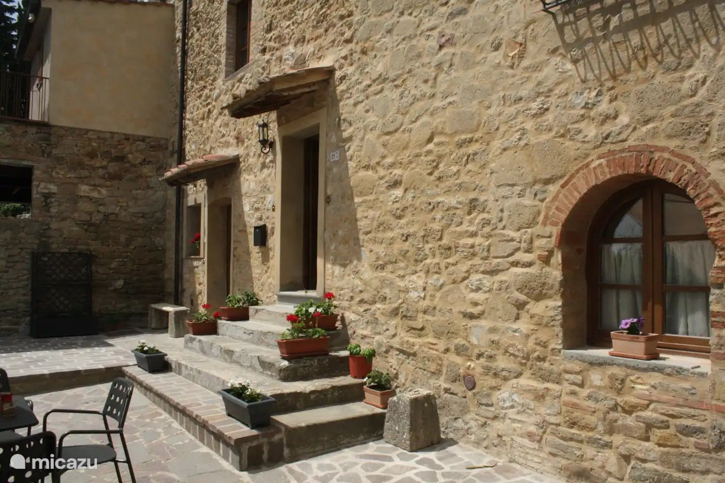 Der Eingang auf der Terrasse