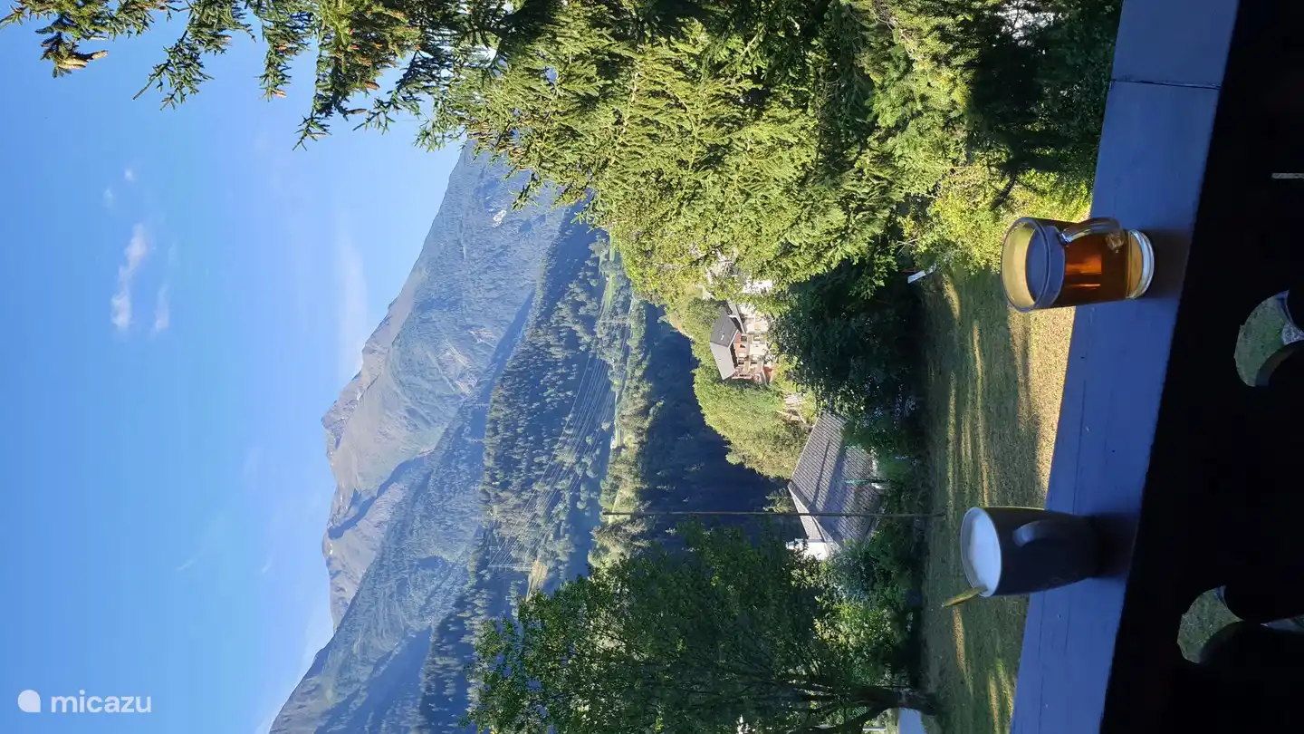Wonderful view over the Rhone Valley from the veranda.