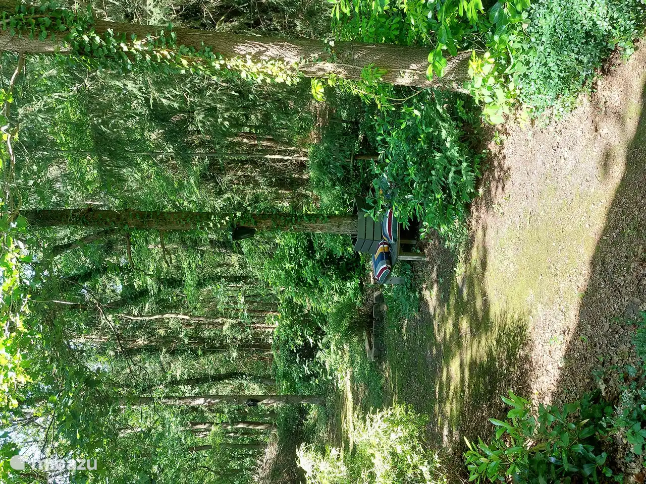 Diese Baumbank befindet sich auf der Küchenseite, der Schattenseite. Ab 15:00 Uhr erwartet Sie eine milde Sonne.