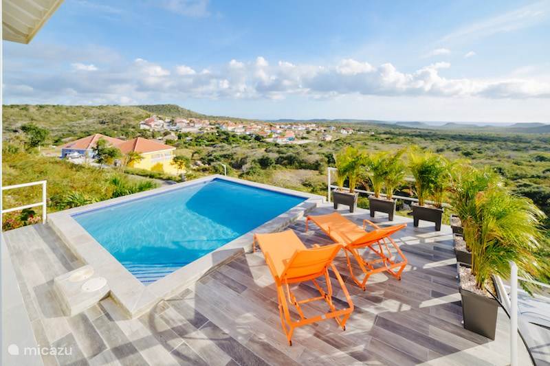 Vakantiehuis Curaçao, Banda Abou (west), Fontein Villa Villa Mirada Karibe met zwembad