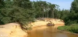 Réserve naturelle Lutterzand, à travers laquelle serpente la rivière Dinkel (qui coule également à côté de la maison de vacances).