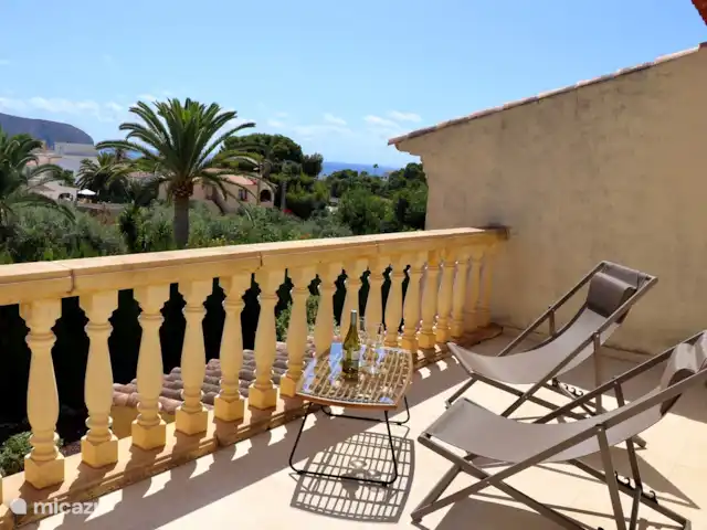 Villa Dali huren in Spanje, Costa Blanca, Moraira - villa Panoramisch zicht vanop het balkon van de 2e slaapkamer op de 1ste verdieping.