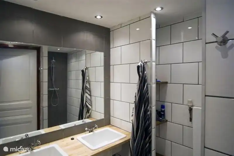 Et ainsi que la douche entièrement rénovée.