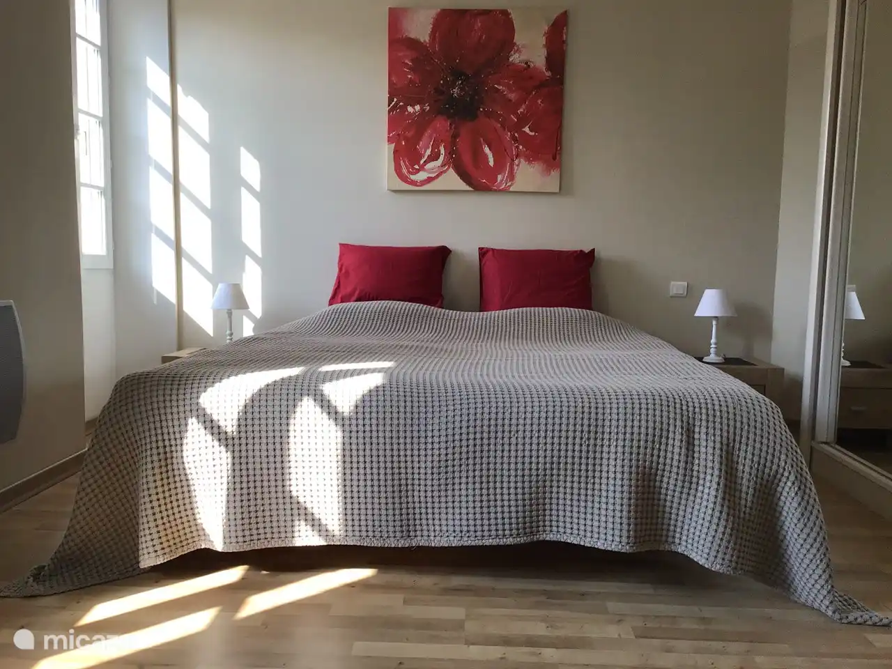 Doppelbett Auping im Familienzimmer.