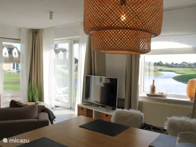 Strand Genot | Pays-Bas, Hollande du Nord, Julianadorp aan Zee - appartement salon avec télévision