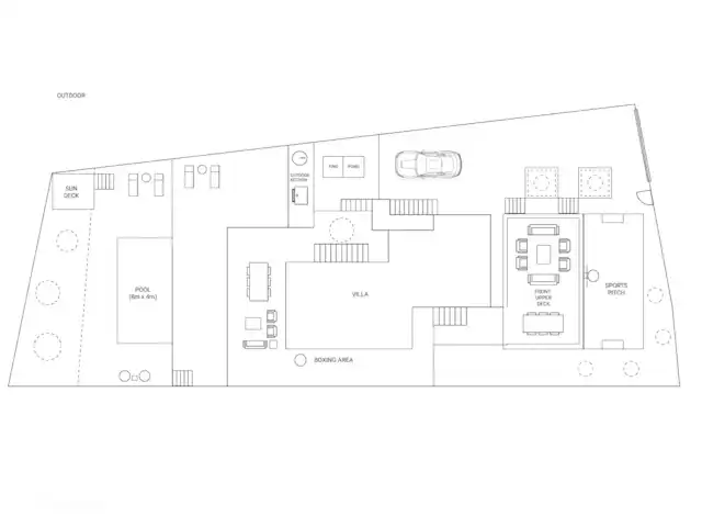 Villa Vicente | Espagne, Barcelone, Canyelles - villa Plan d’étage espace extérieur