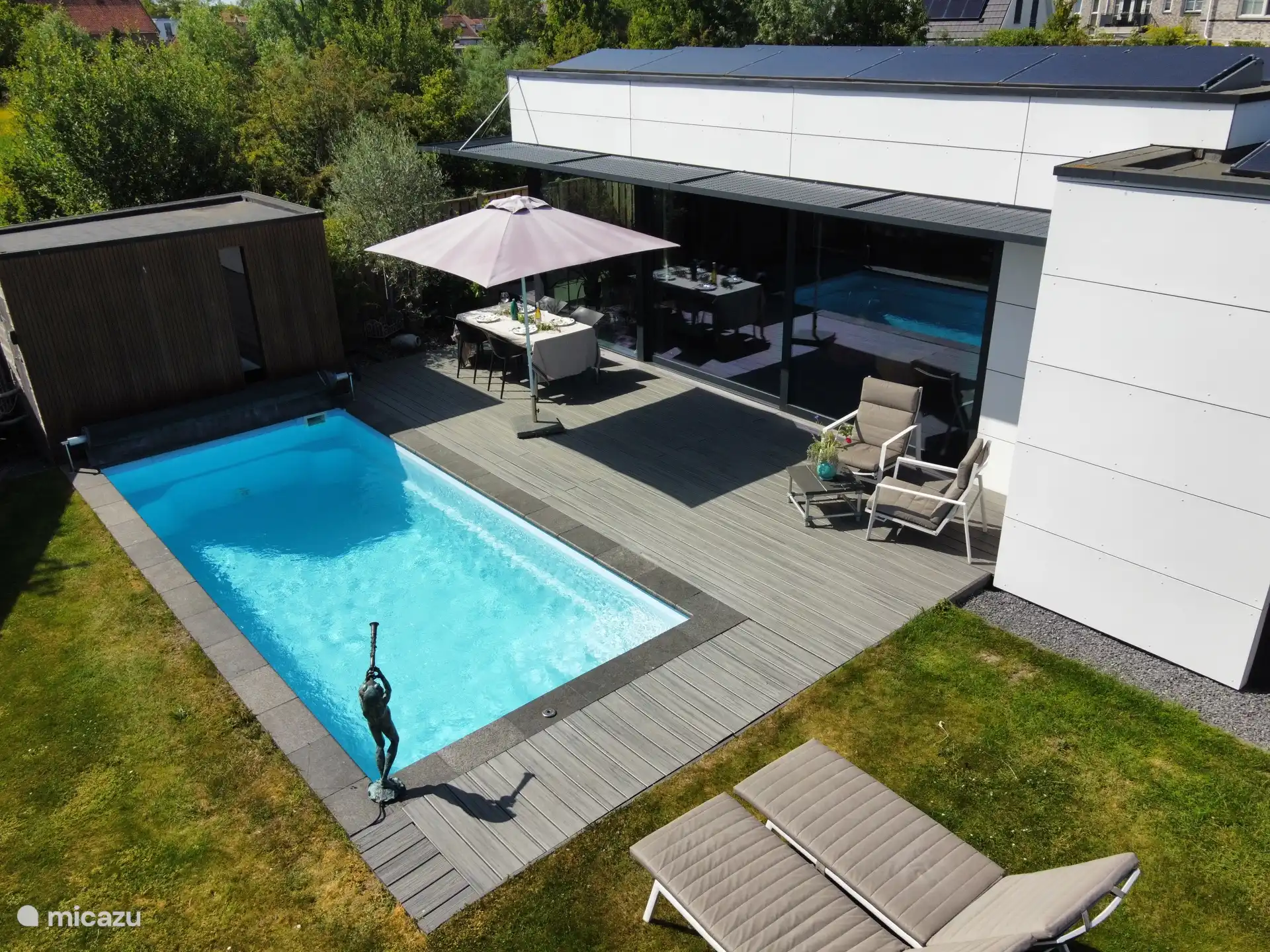 Boutique Villa Courtgène iets dichter bij vanuit de lucht