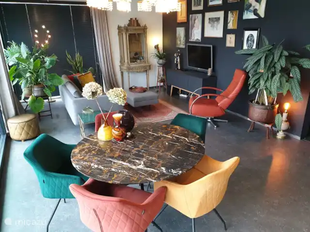 Villa Courtgène avec piscine privée | Pays-Bas, Zélande, Kortgene - villa Le salon avec coin repas