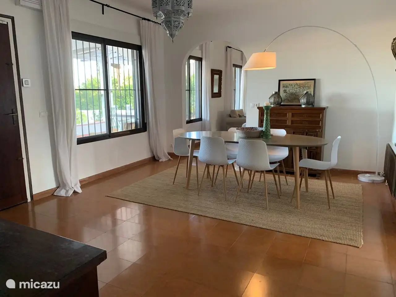 Dining room from the hallway with access to living room