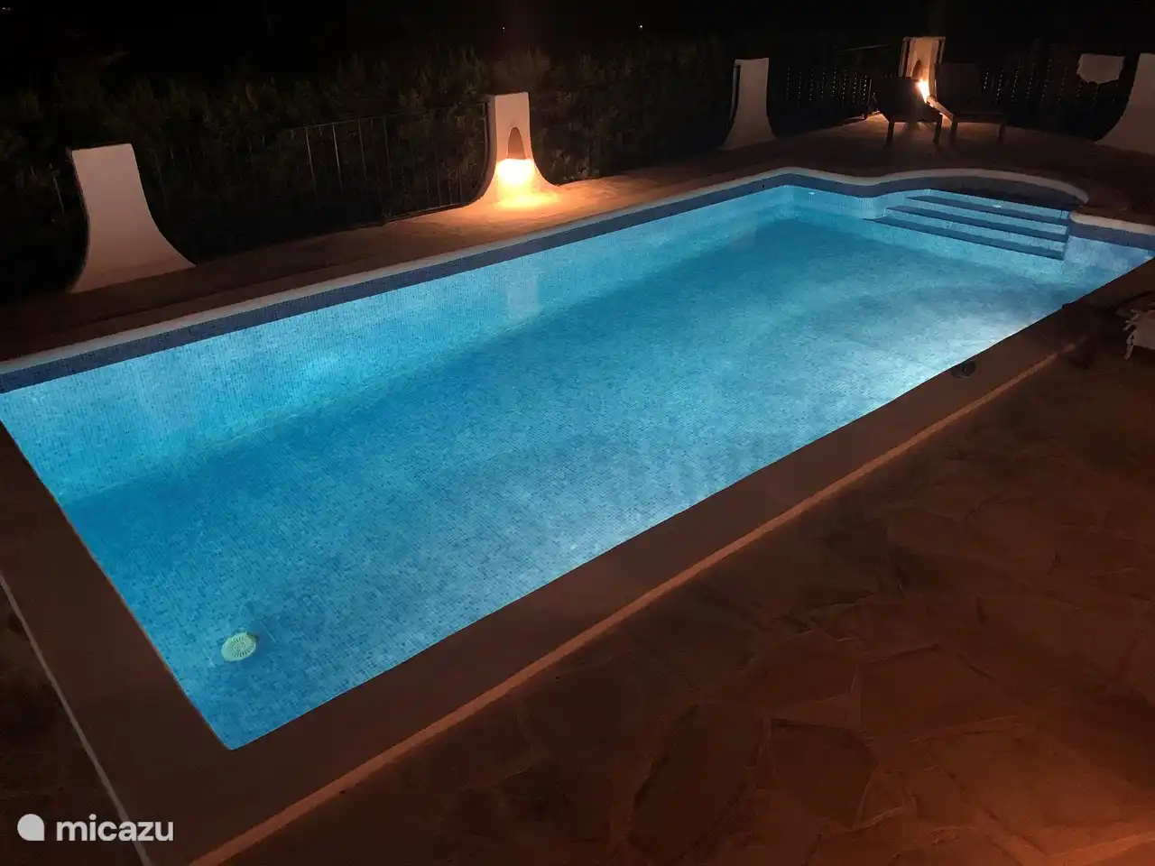 also enjoy the pool in the evening