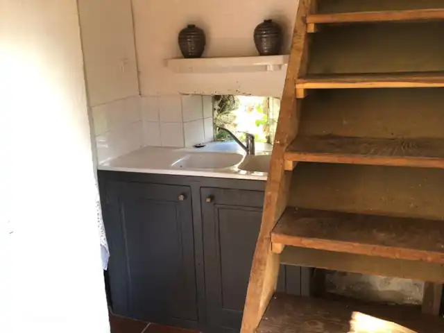 Casa Lavaud Jacquot en Francia, Dordoña, Payzac - casa vacacional Palomar abajo + escalera al dormitorio