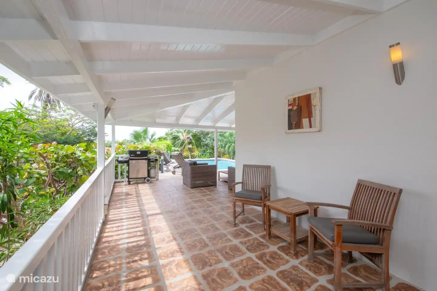 Veranda with electric BBQ