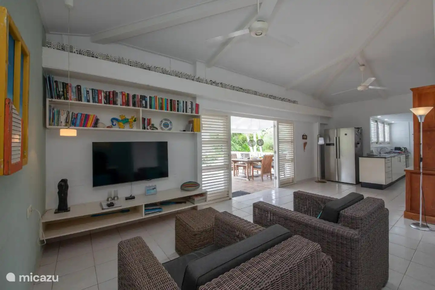 Living room with smart TV