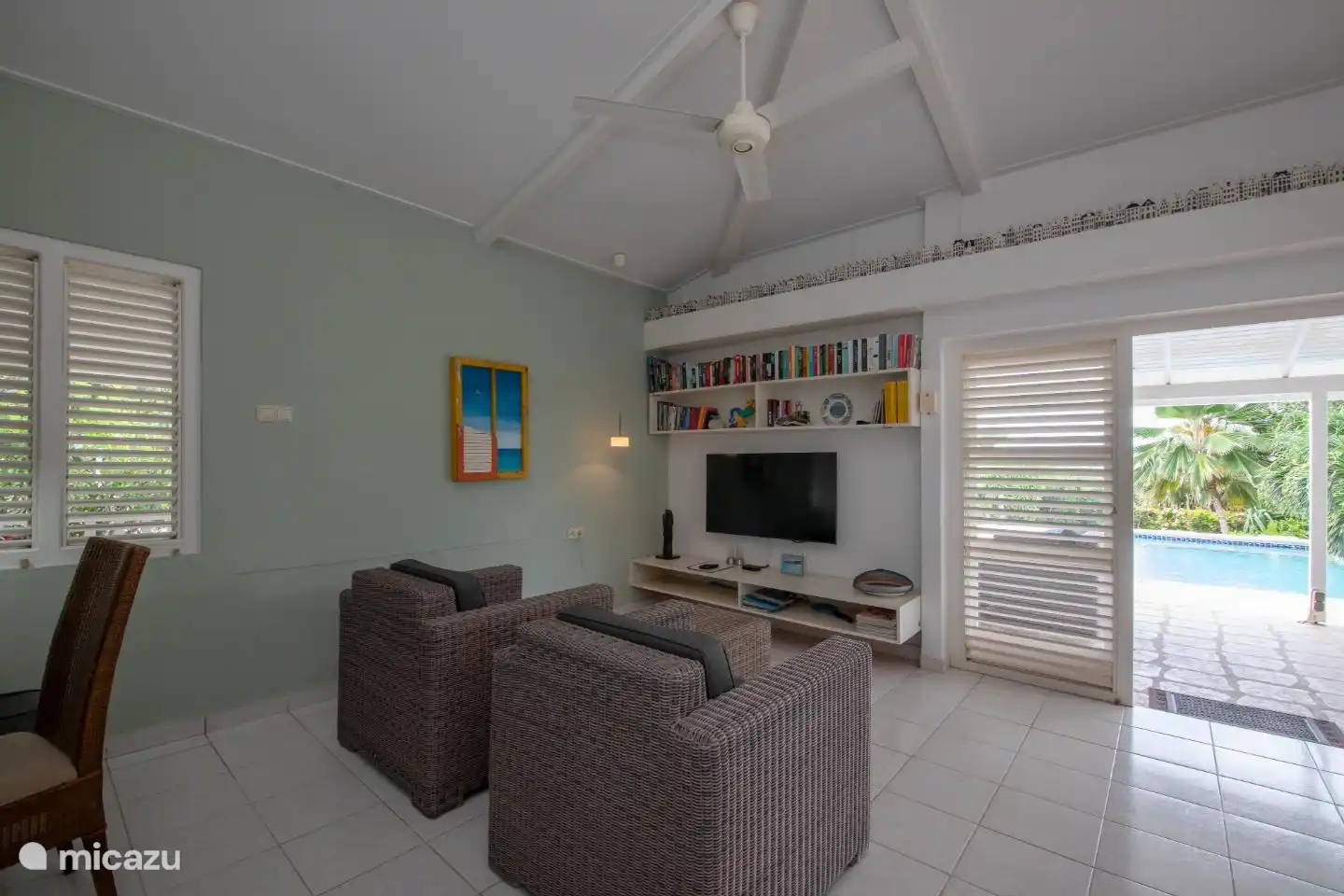 Living room with smart TV